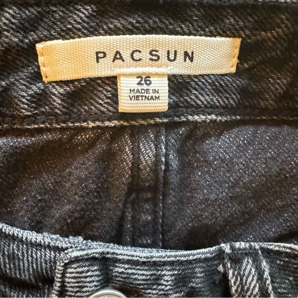 PAC SUN • Women’s Black Distressed Mini Jean Skirt Size- 26 - Picture 3 of 3